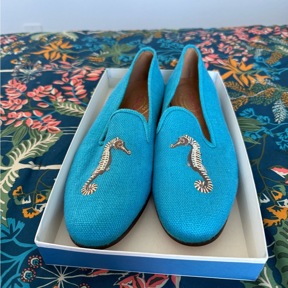 Stubbs & Wootton Embroidered Loafers